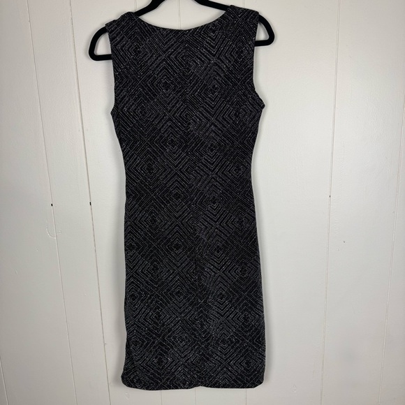 Anne Klein Black Metallic Geometric Sheath Dress Women’s Size 6 - Picture 8 of 8
